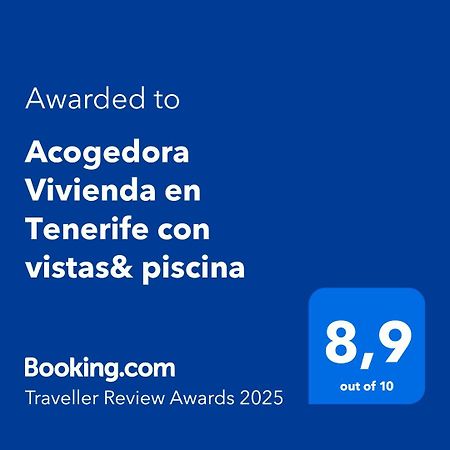 Acogedora Vivienda En Tenerife Con Vistas& Piscina Tacoronte Luaran gambar